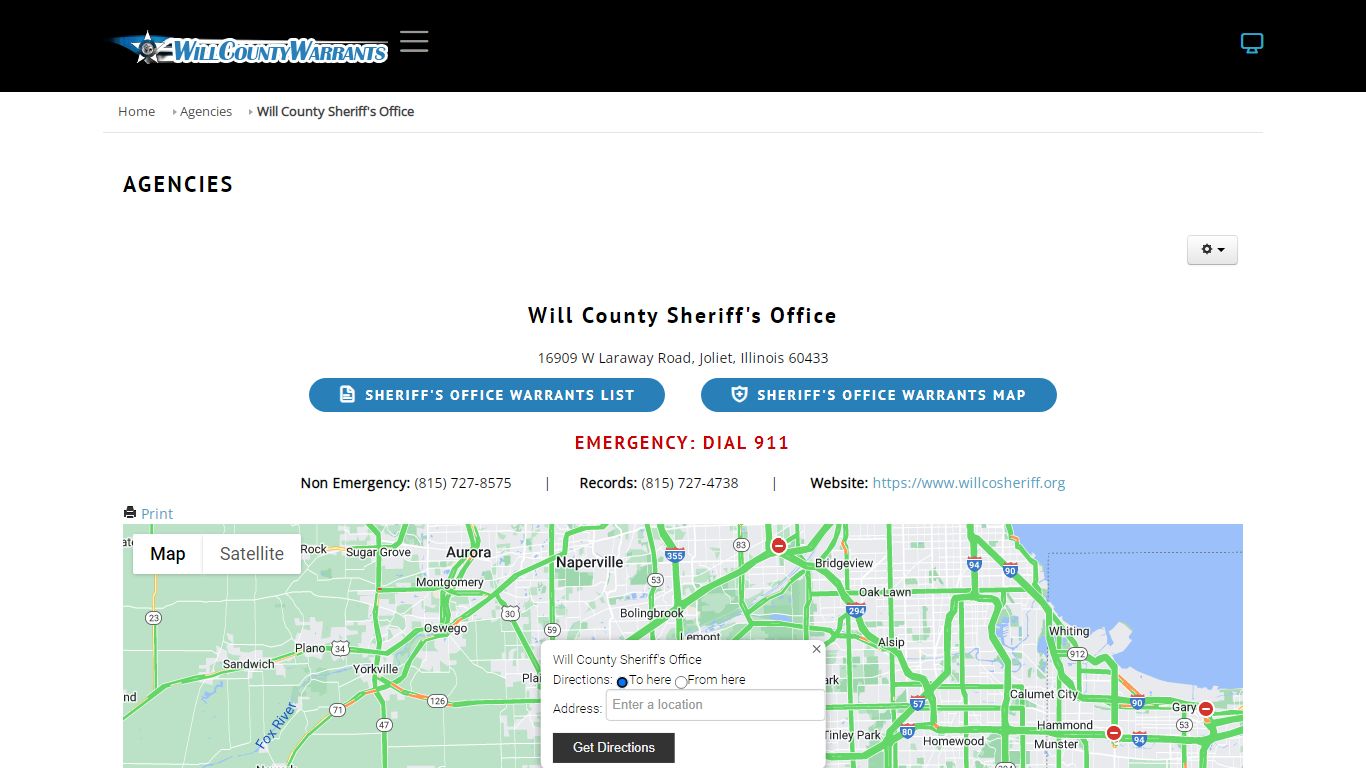 Will County Sheriff's Office - Will County Warrants