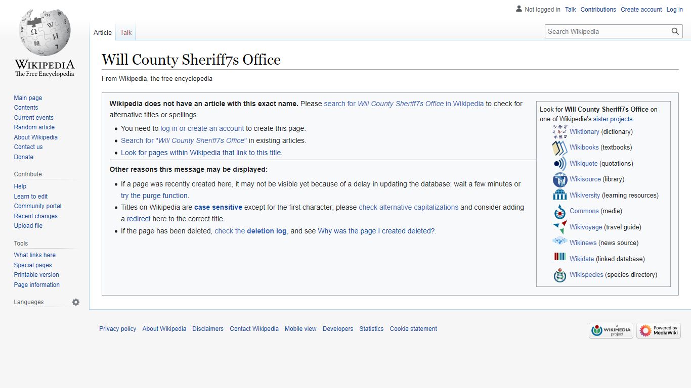 Will County Sheriff's Office - Wikipedia